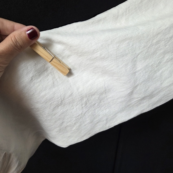 ZARA White Lace Trim Blouse Medium - Picture 8 of 11